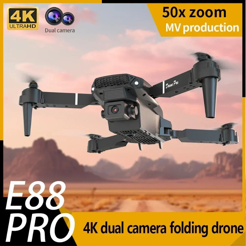 Drone Pro Rc Ufo - E88 Mini Dron z Kamerą 4K