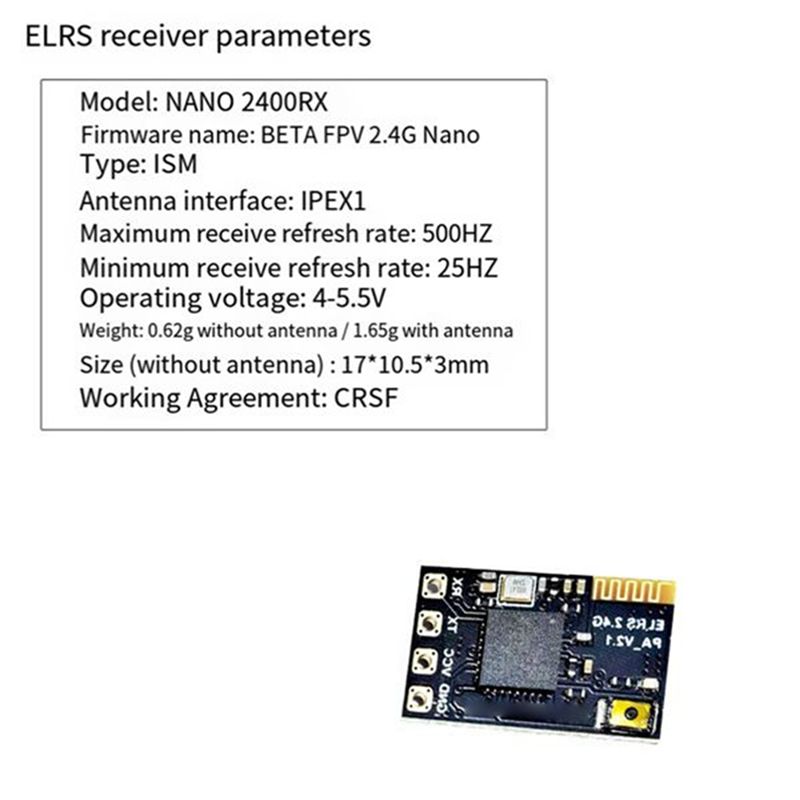 Fpv Antenna Receiver - CYGJ-10SZT. Odbiornik ELRS 2.4Ghz NANO Expresslrs