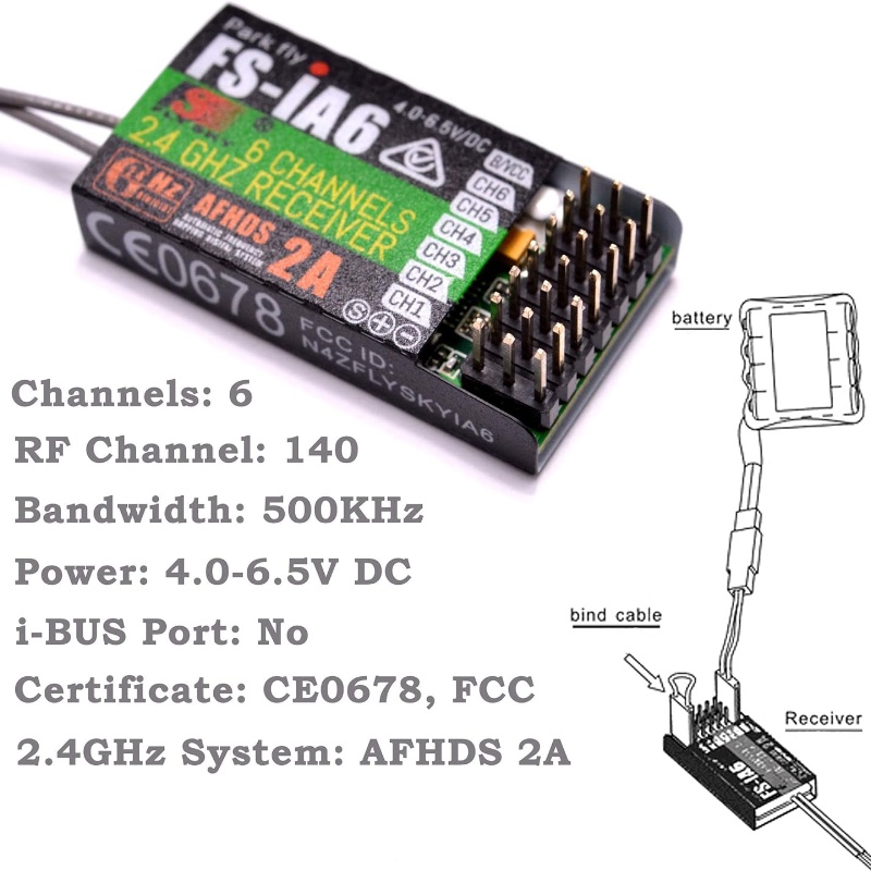 Odbiornik Flysky FS-IA6 6-kana – Fpv Antenna Receiver recenzja i cena