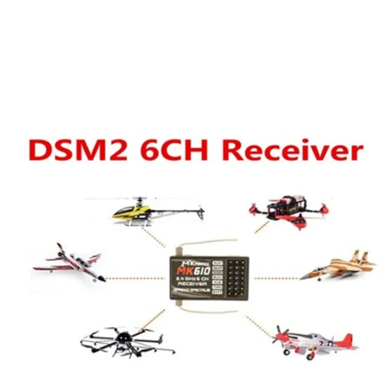 DSM2 MK610 AR6100 2.4G 6CH Odb – Drone Rc Transmitter And Receiver recenzja i cena
