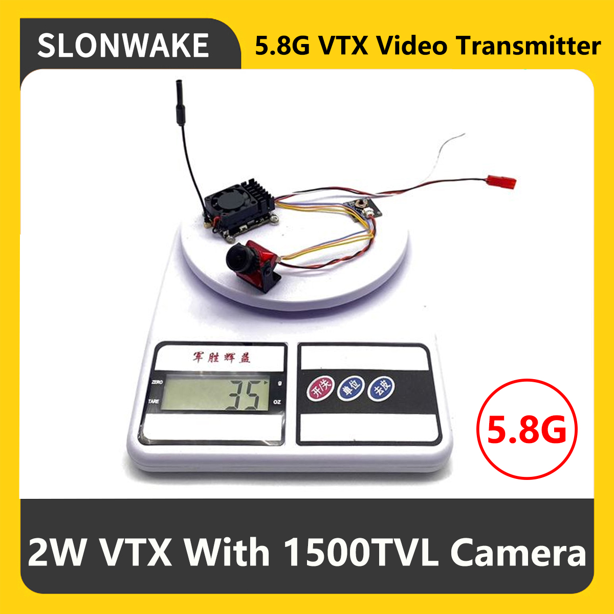 SLONWAKE 5.8G 2000mW Nadajnik  – Drone Rc Transmitter And Receiver recenzja i cena